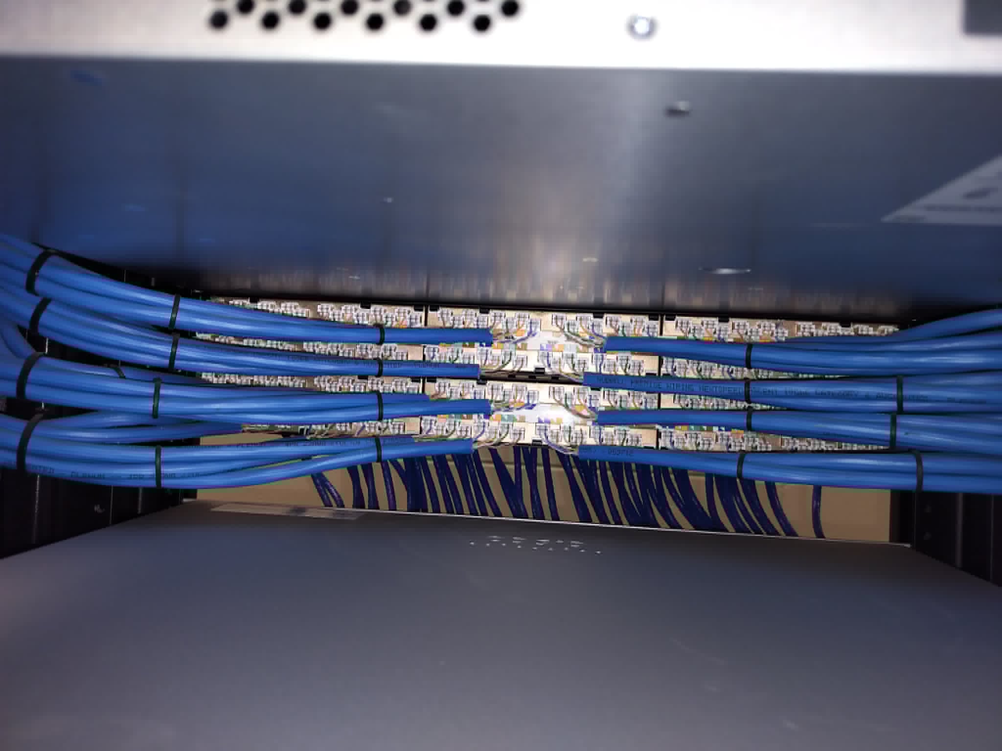 Structured cabling patch panel installation